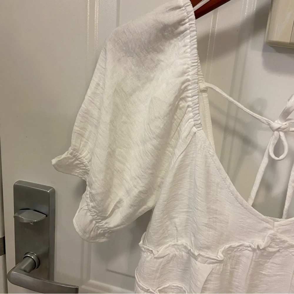White Ruffled Women's Top - Picture 6 of 13